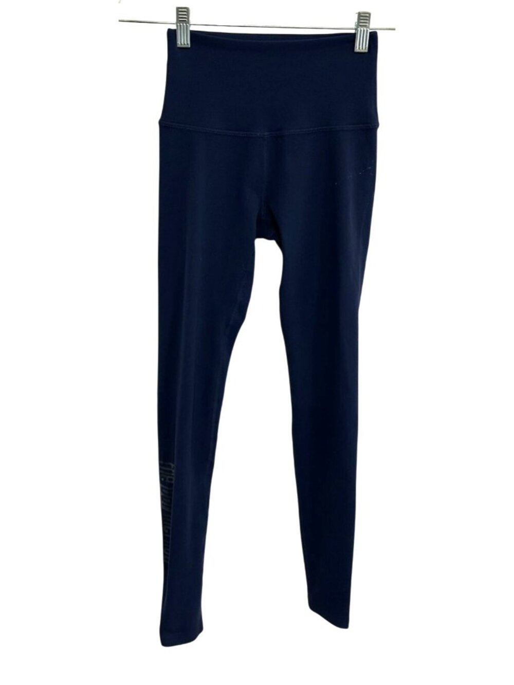 Beyond Yoga XS Navy High Waist Leggings The Bar Method Logo Minimalist Clean Gir